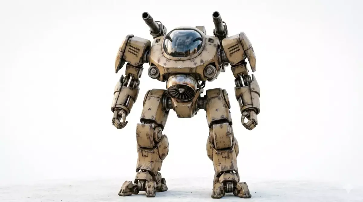 Bipedal Assault Mech Low-poly 3D model