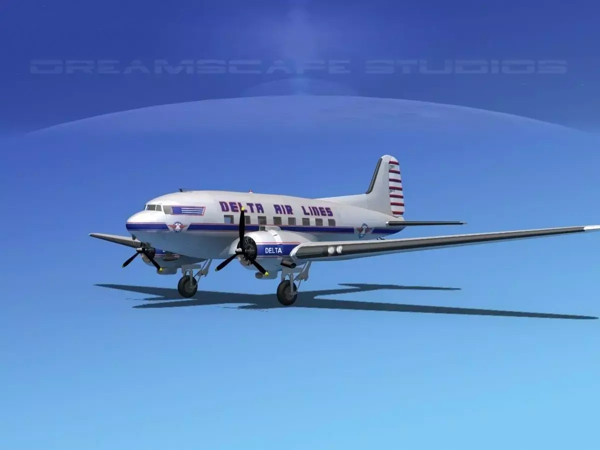 Douglas DC-3 Delta 3D model