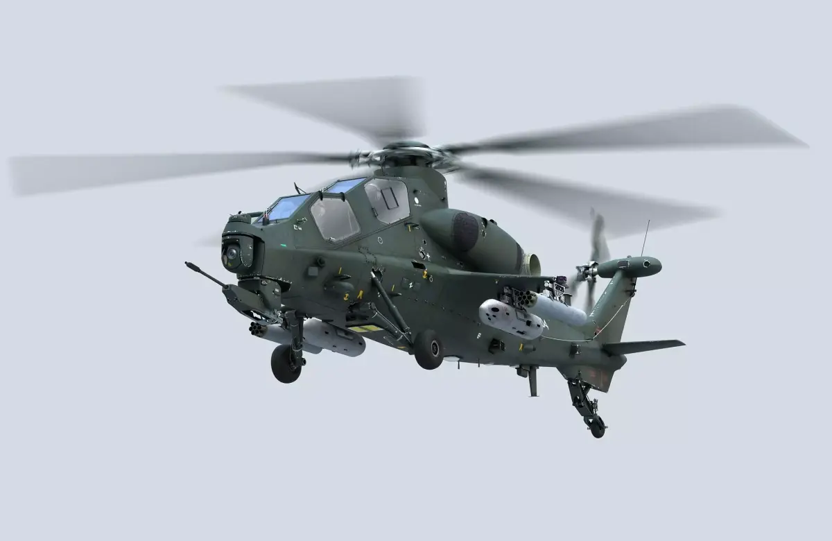 China Armed Helicopter - PLA-WZ10 3D model
