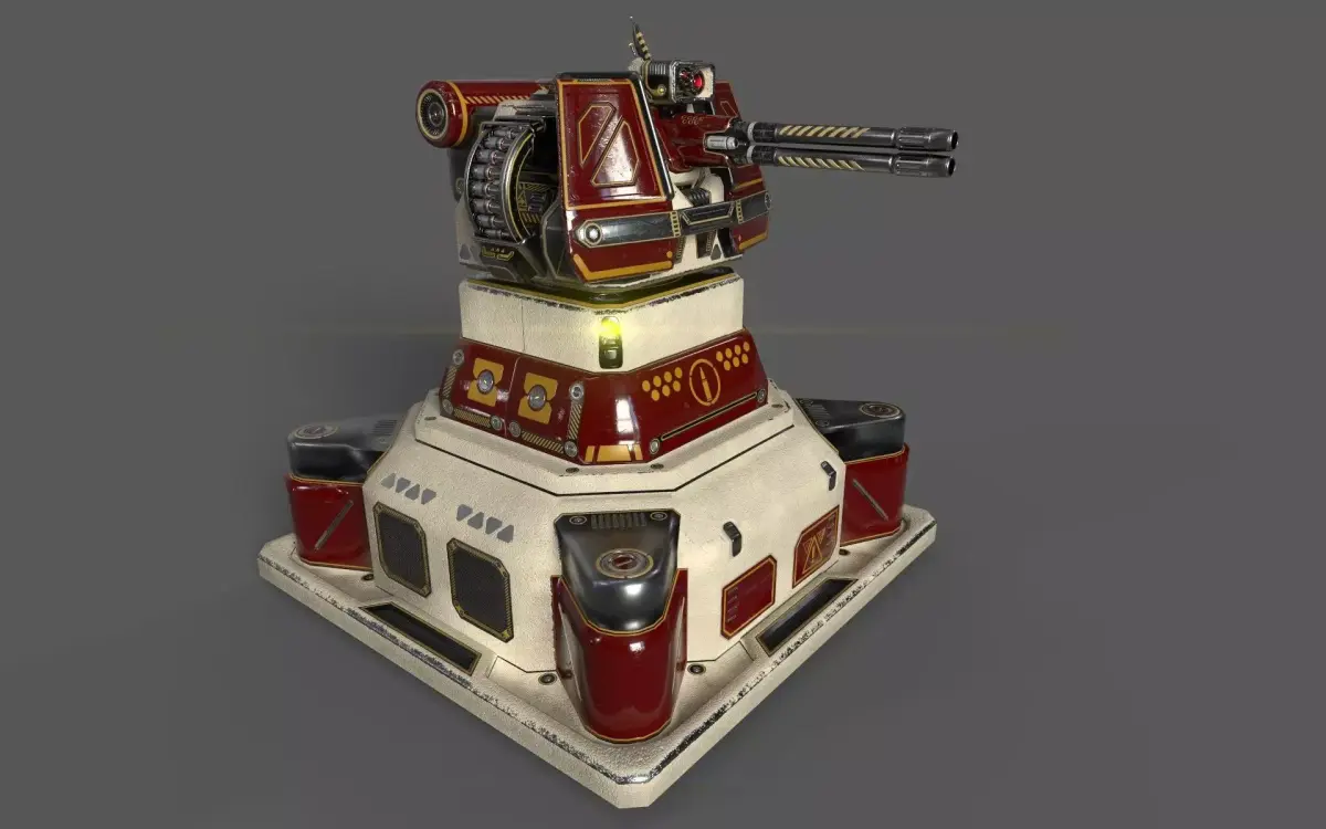 Small 30mm Autocannon 3D model