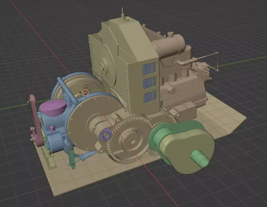 Renault FT engine 3D model