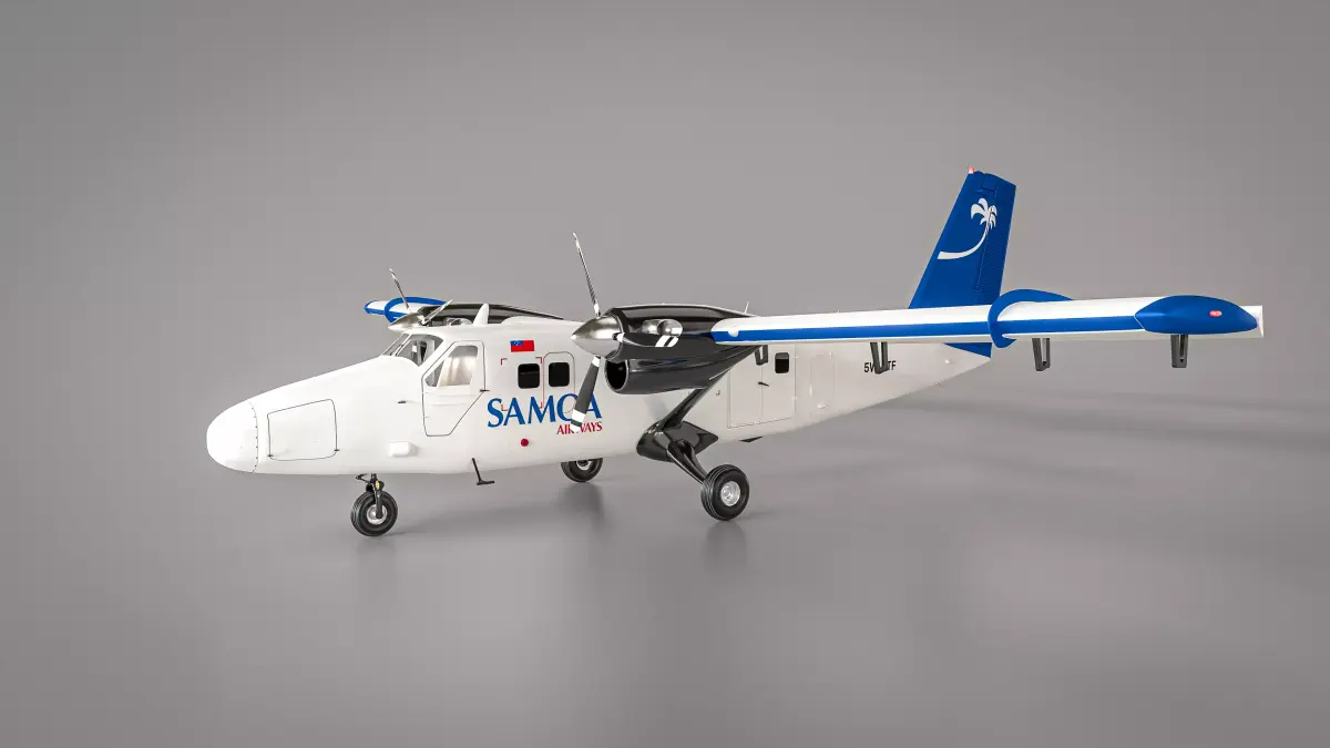 DHC-6 Samoa Airplane Edition  Low-poly 3D model