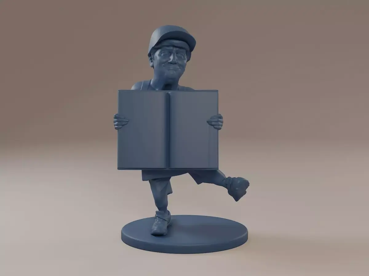 Donald Trump with book 3D print model