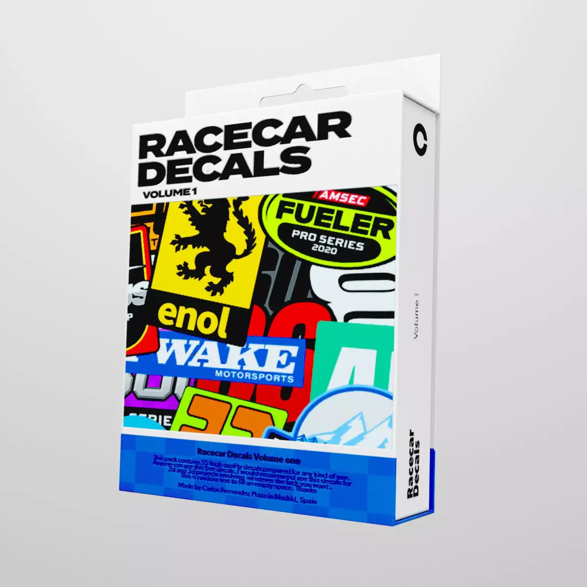 Race car Decals Free 3D model