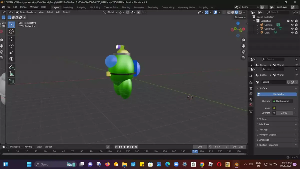 Among Us style crewmate 3d character model  Low-poly 3D model