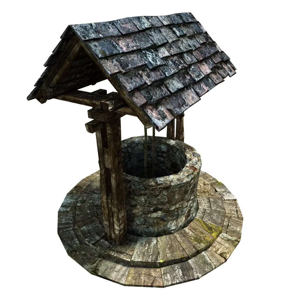 Medieval Water Well Low-poly 3D model