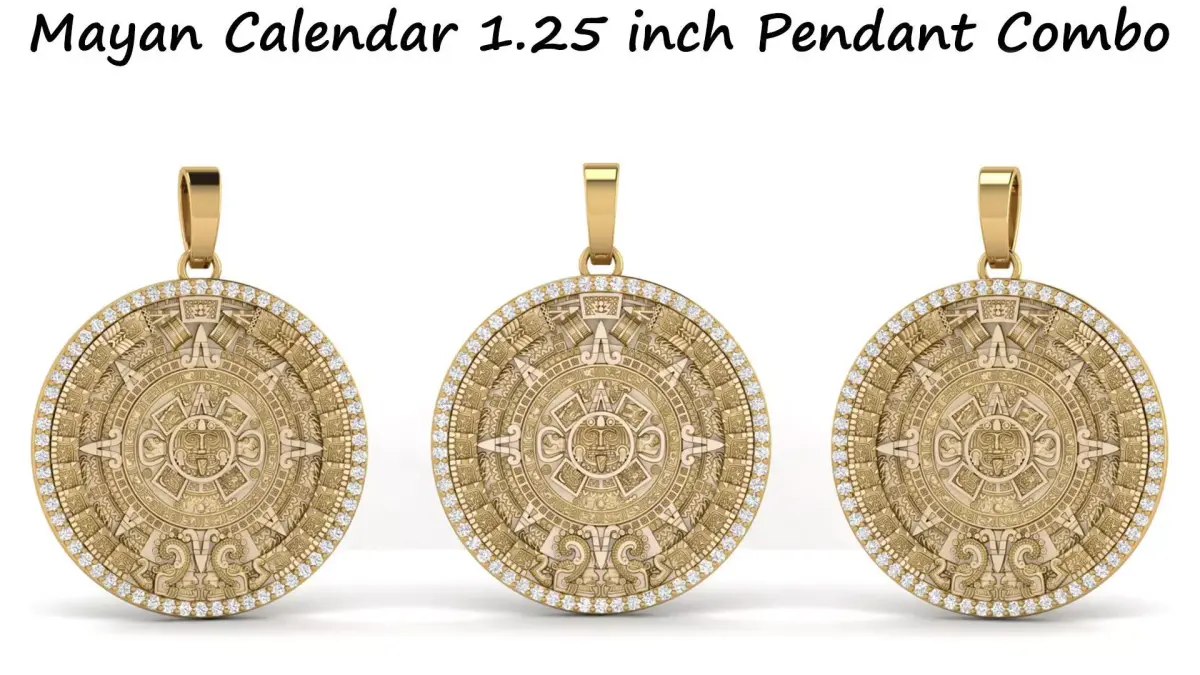 Mayan Calendar 1 and 25inch Diamond Pendant 3D print model