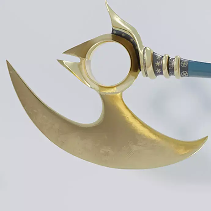 Fantasy Gold Glave 3D model