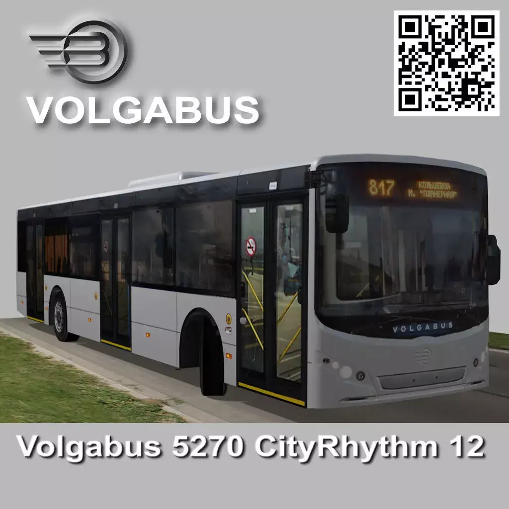 Volgabus 5270 CityRhythm 12 Low-poly 3D model