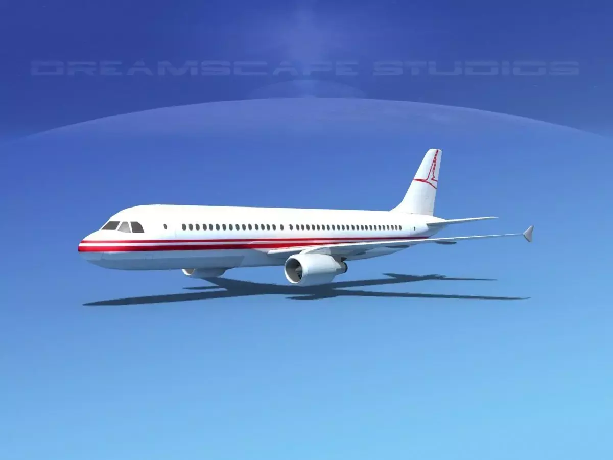 Airbus A320 LP Corporate 3 Low-poly 3D model