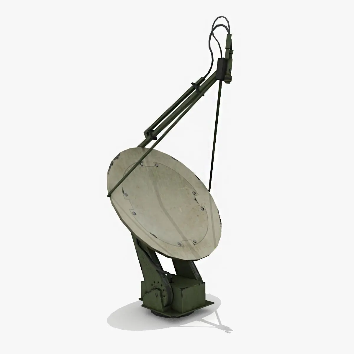 Military Radar Dish Low-poly 3D model