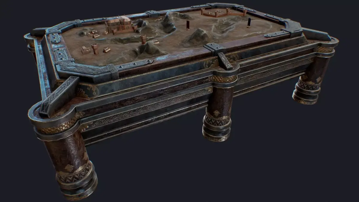 War Table Low-poly 3D model