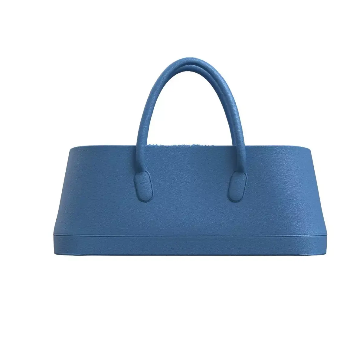 Blue Leather Big Tote Bag 3D model