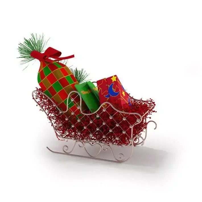 Christmas Sled With Presents 3D model