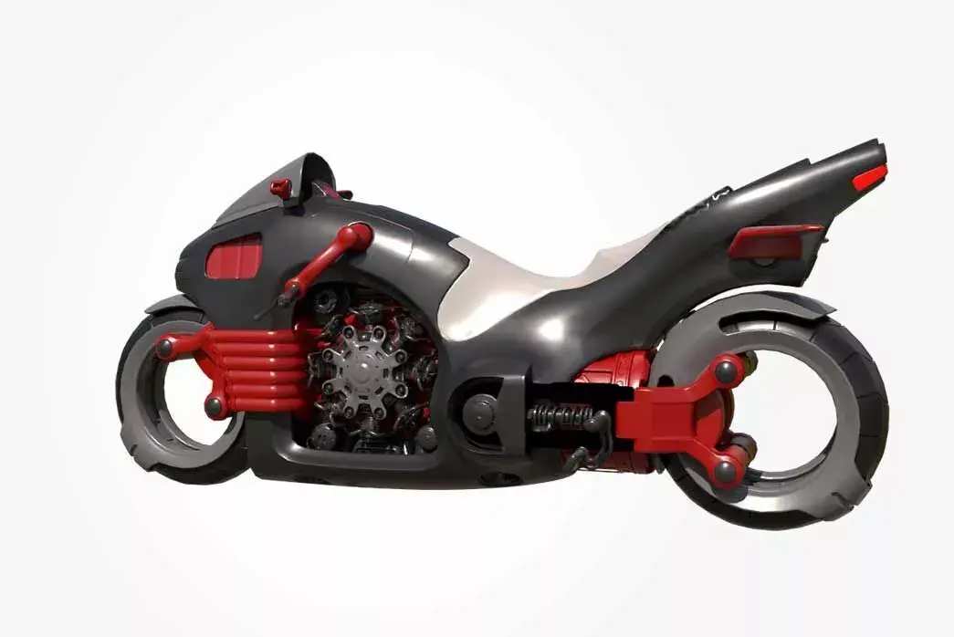 3D Superbike  Sci-fi Low-poly 3D model