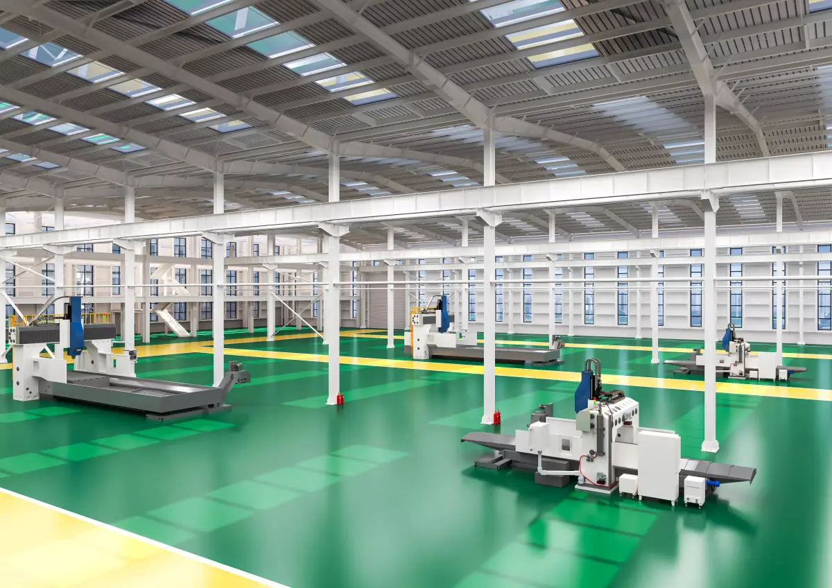 Internal machinery and equipment in the factory 3D model