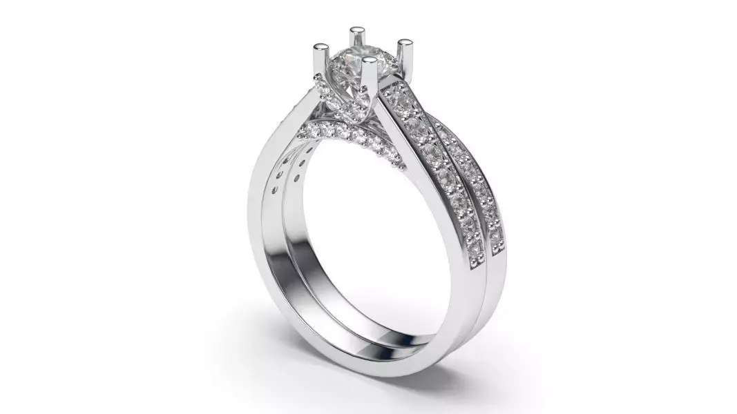solitaire with ring sizes  8 part S86 3D print model