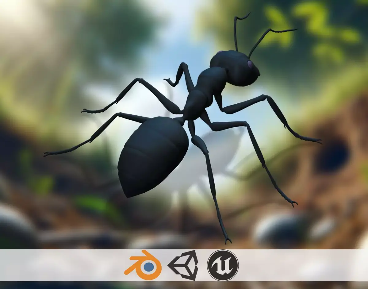 Insect Garden Mighty VR Myrmidon 3D Ant Mode Low-poly 3D model