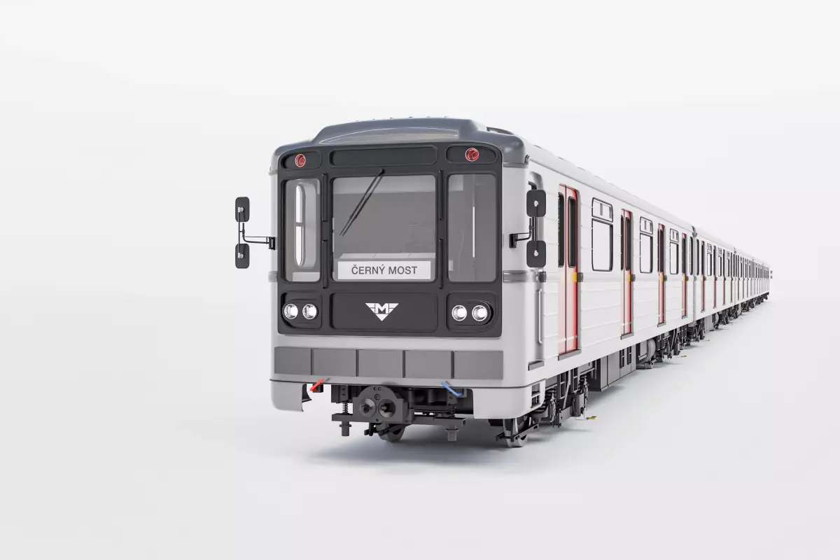 81-71 Prague metro train set - Metro Praha 3D model