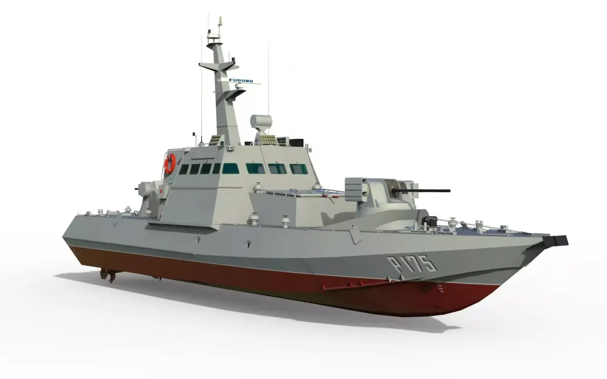 Ukrainian Gyurza-M class artillery boat 58155 3D model