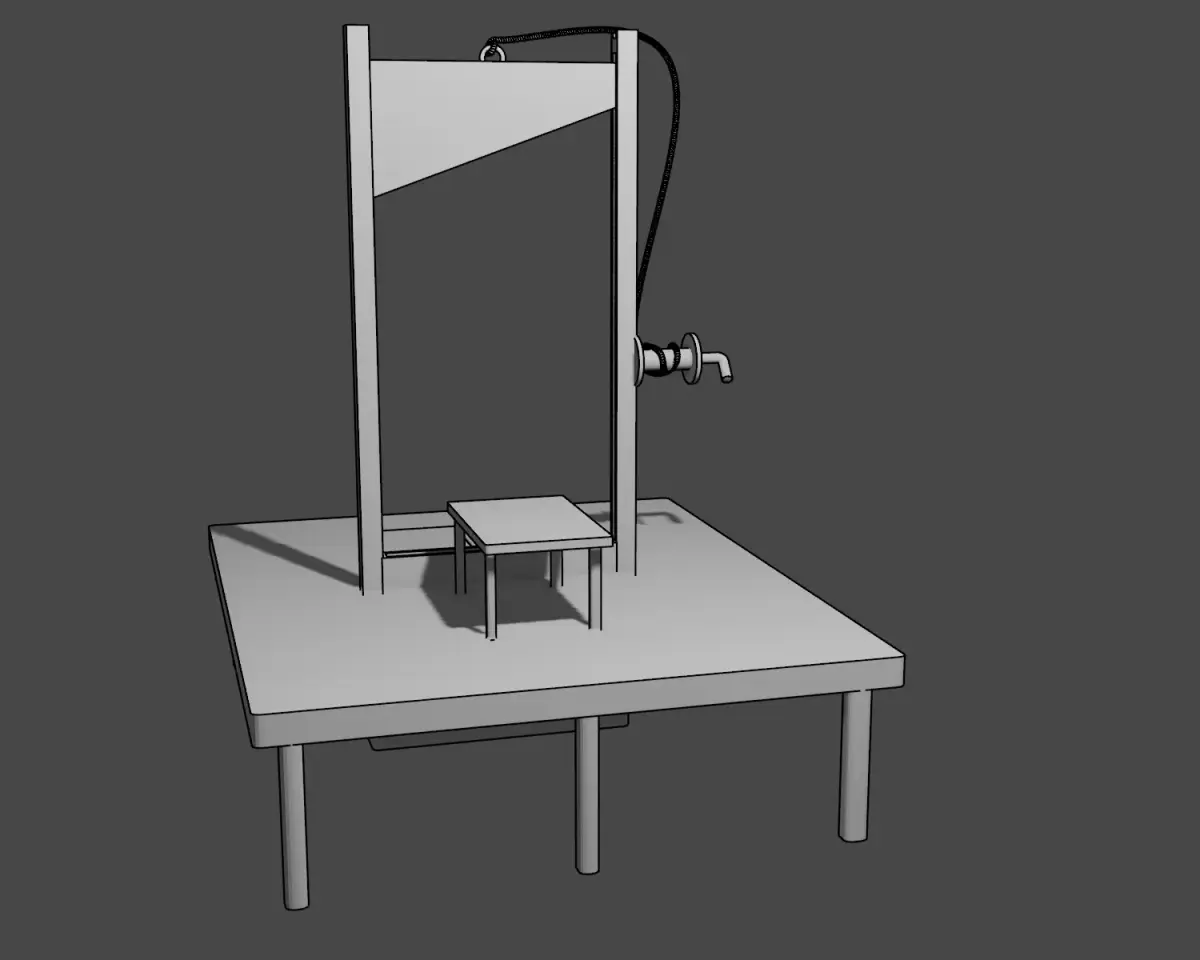 low poly head cutter Low-poly 3D model