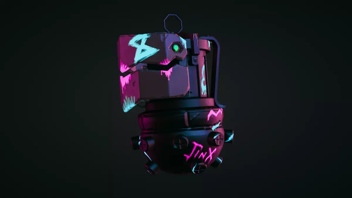 Jinx Grenade LOL Arcane Low-Poly model Low-poly 3D model