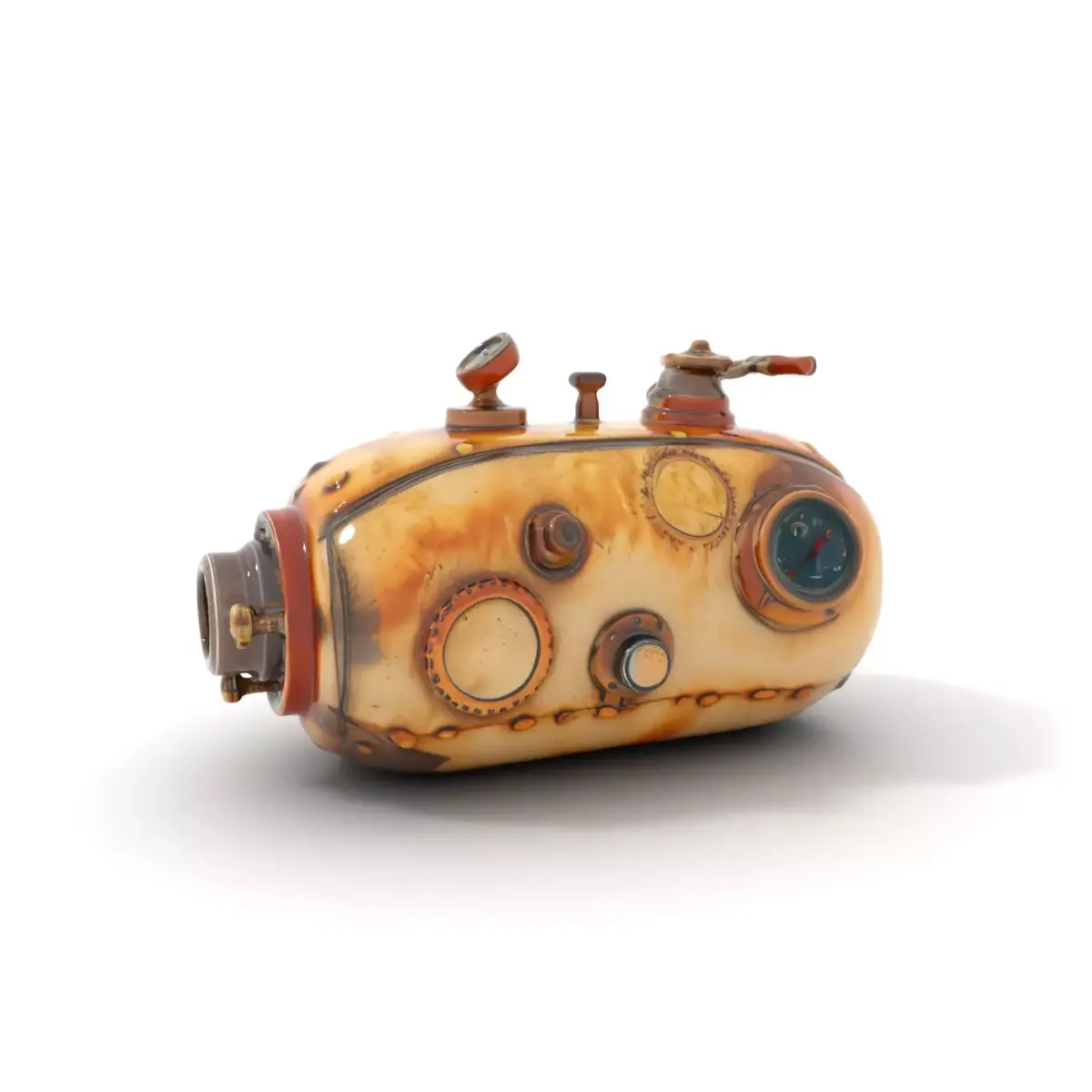 Steampunk Machinery Model Pack with Detailed Components Low-poly 3D model