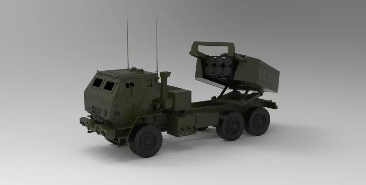 M142 HIMARS multiple rocket launcher 3D model