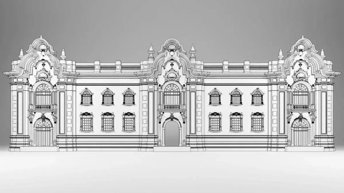 presidential-palace-lima-peru 3D model