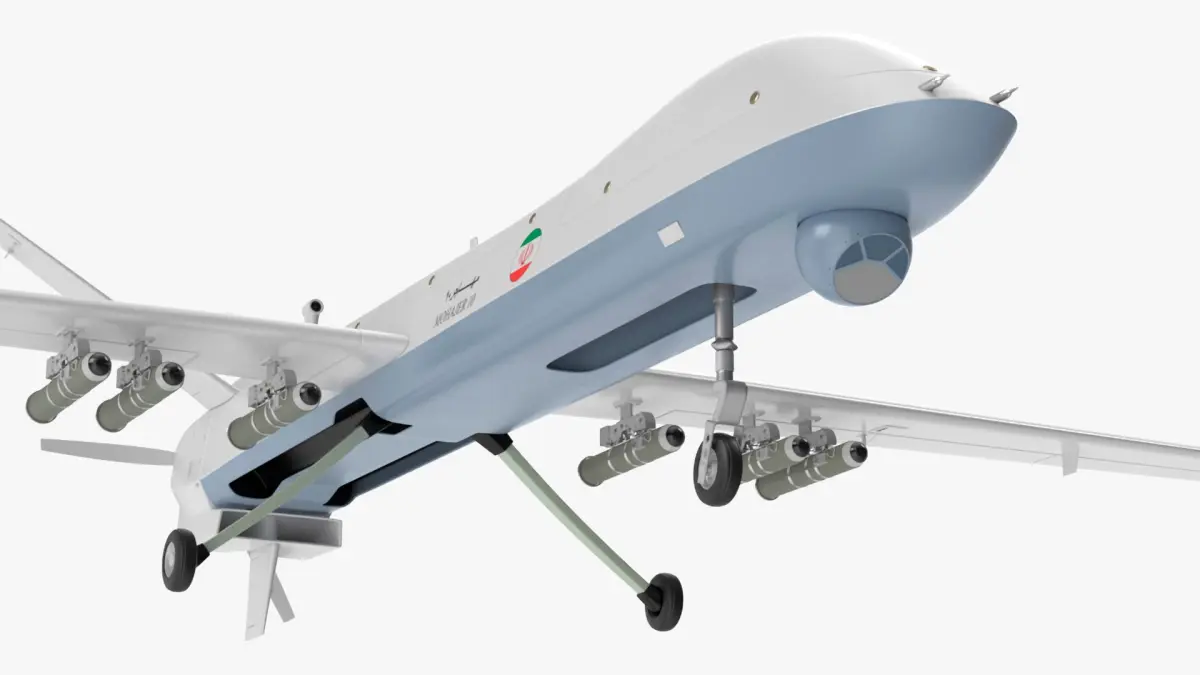 Iranian Dron Qods Mohajer 10 Blue 3D model
