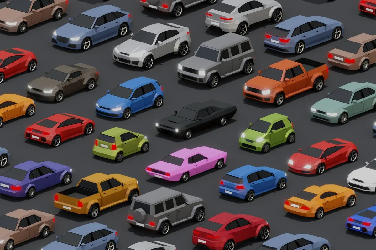 Stylized Lowpoly Cars 3D model