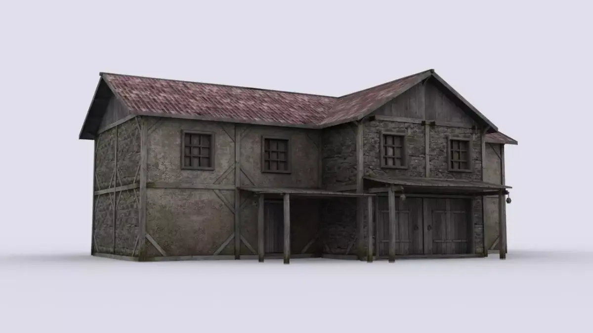 big house Low-poly 3D model