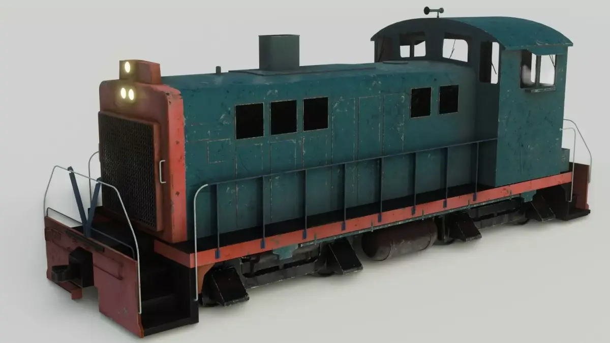 Diesel locomotive 3D model Low-poly 3D model buy
