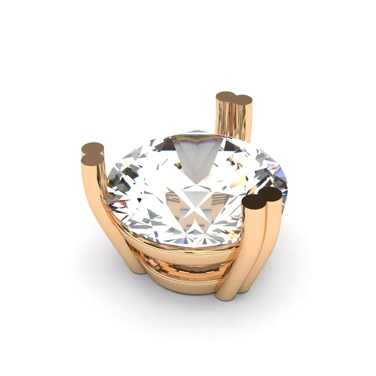 A package of solitaire ring heads engagement 3 prong printable 3D print model buy