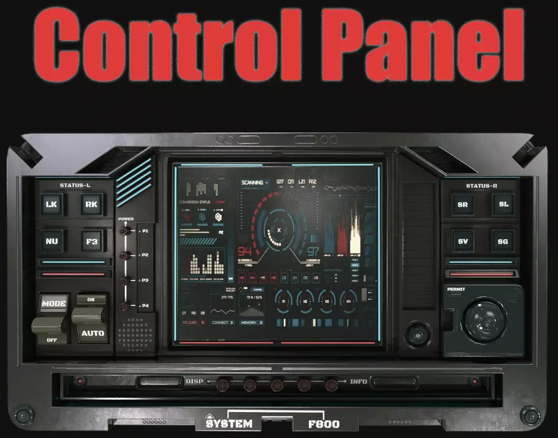 control panel 3D model 3
