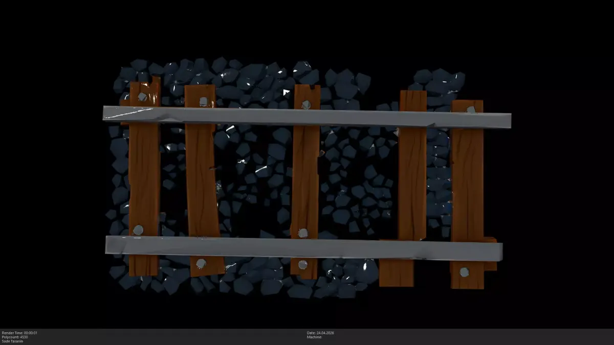 Stylized Orc Wooden Archway Game Ready - AI Low-poly 3D model