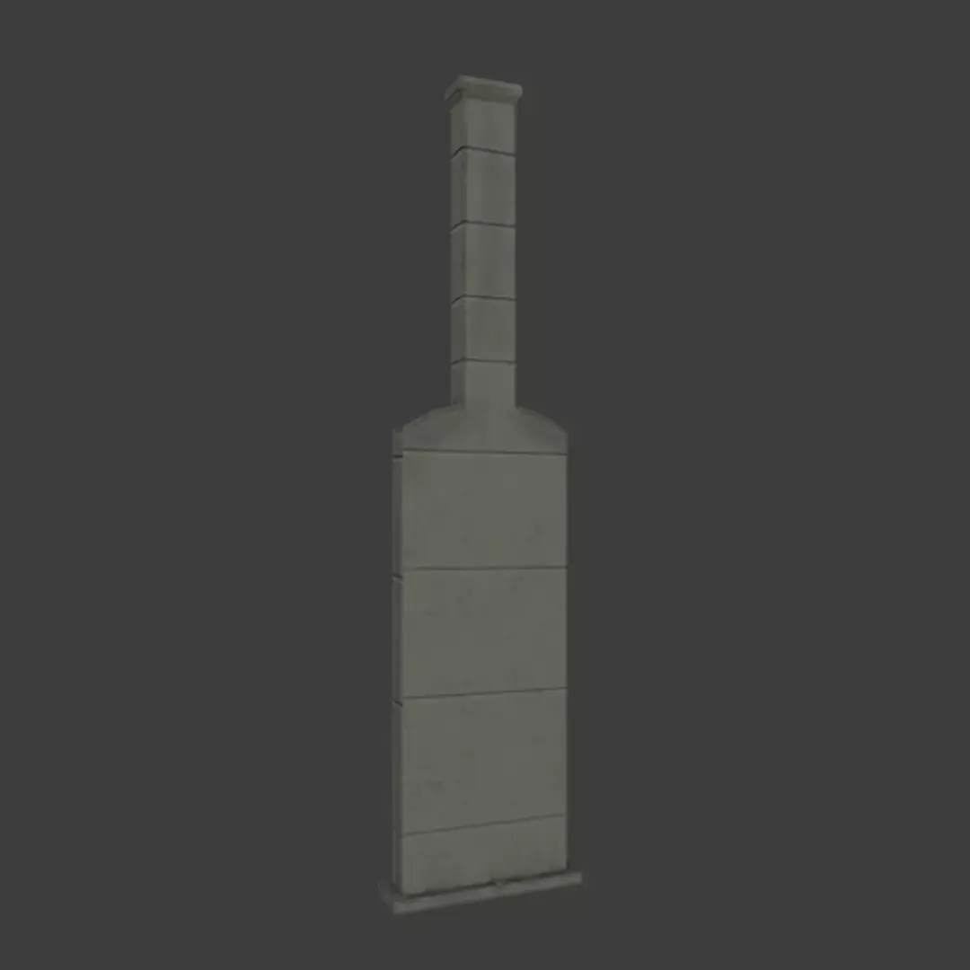 Concrete Chimney Free low-poly 3D model