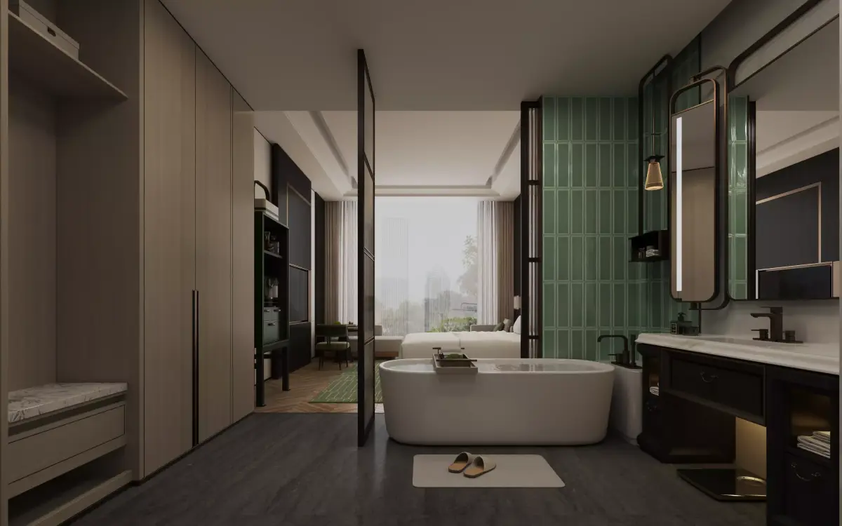  Luxury Modern Hotel Suite Interior 3D model