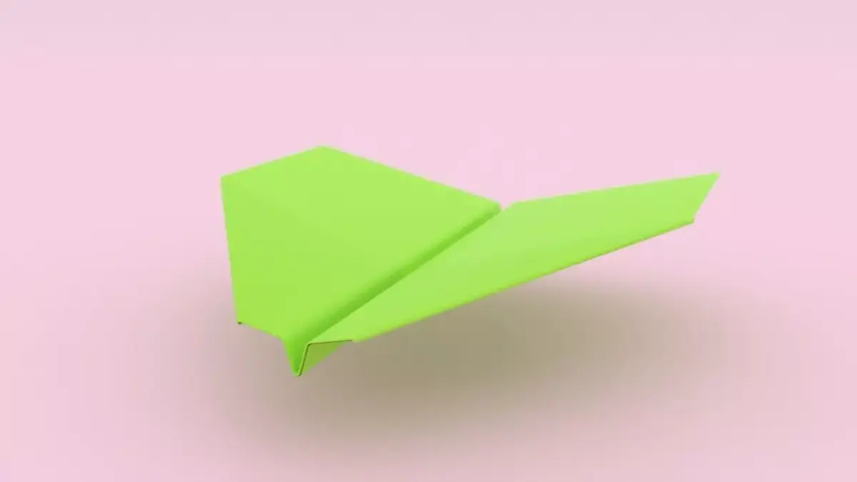paper airplane animation 3D model