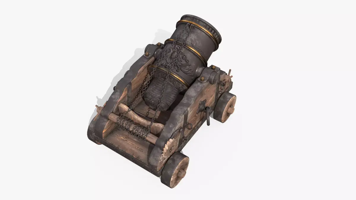 Old Cannon Mortar 3D model