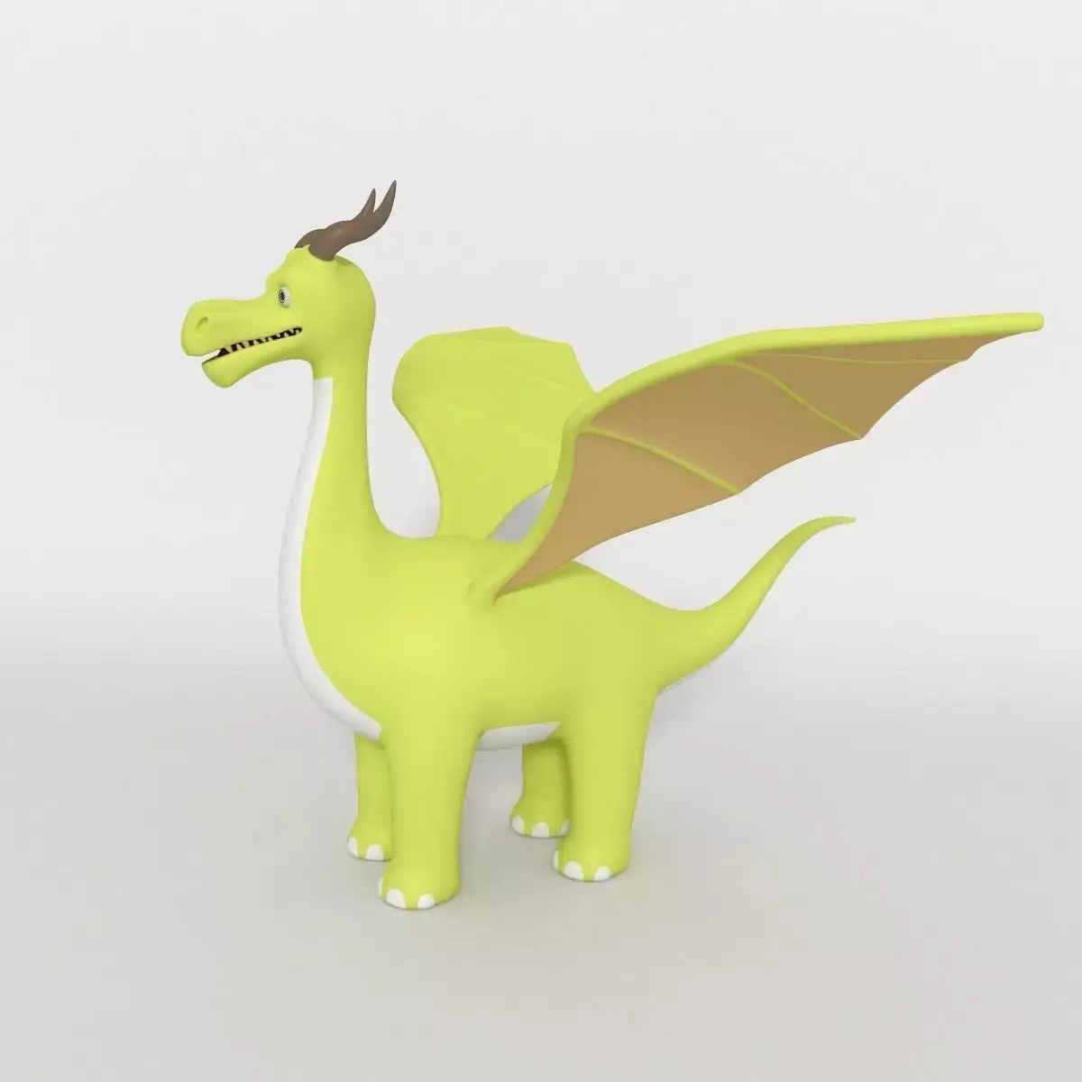 Cartoon Dragon  Low-poly 3D model
