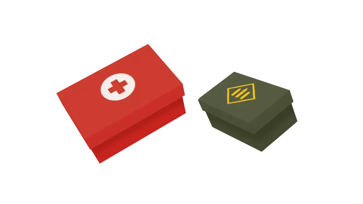 Medic and Ammo Box - Hand Painted Free 3D model