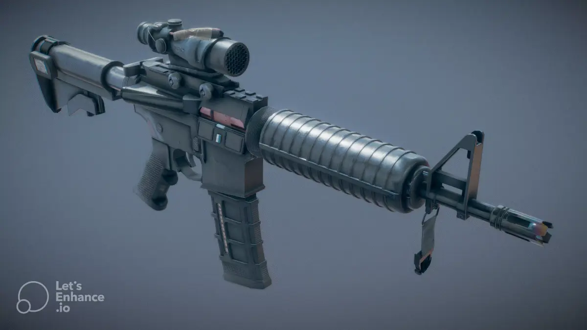 AR-15 Low-poly 3D model