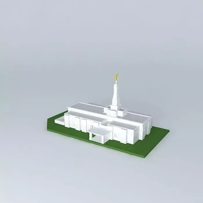 LDS. Templo Mormon, Baton Rouge Louisiana 94 th. operating Te... Free 3D model