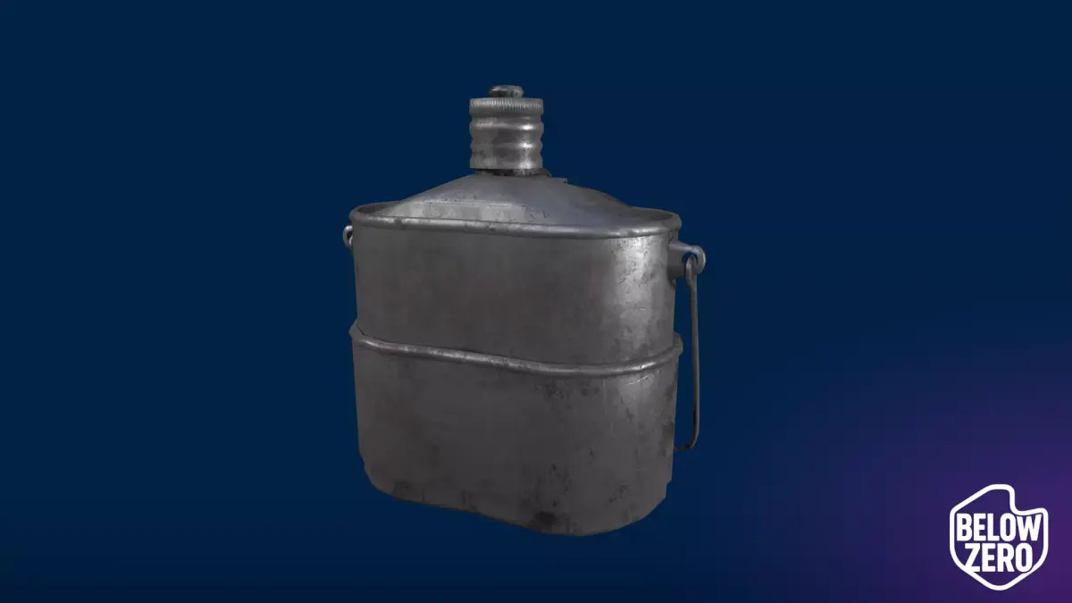 Metal Canteen and Cooking Set Low-poly 3D model