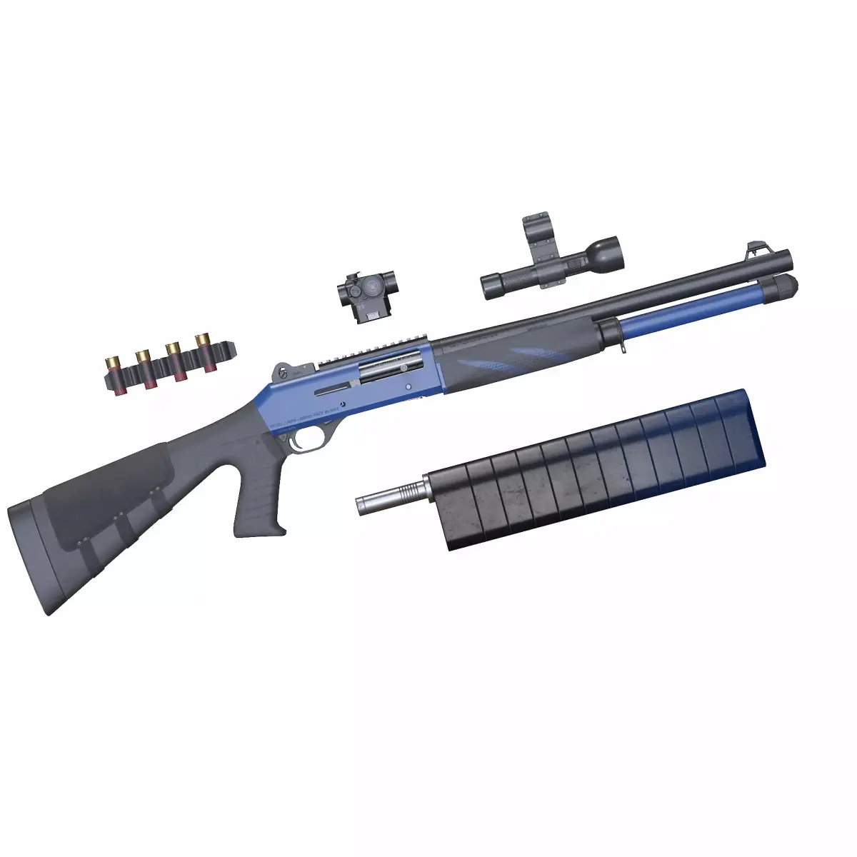 Benelli m4 S90 super Low-poly 3D model
