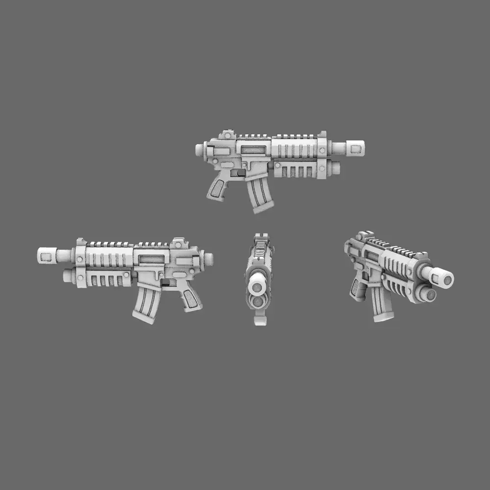 Space Knights AR Style Combat Rifle NOHAND 3D print model