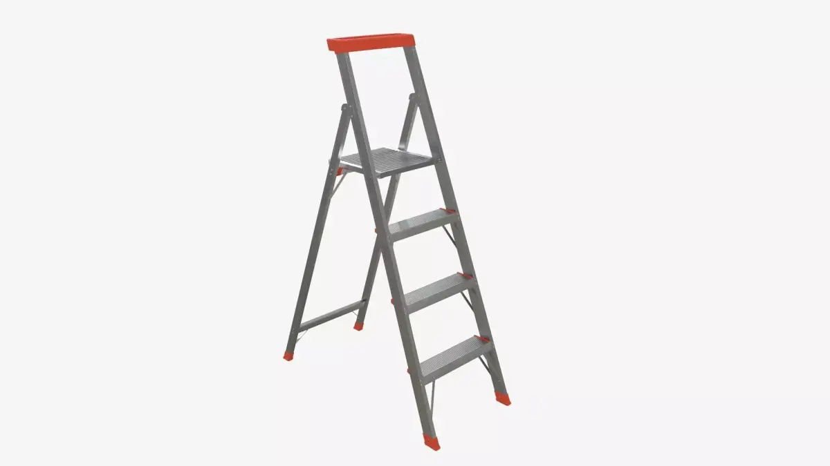 Foldable lightweight stepladder 3D model