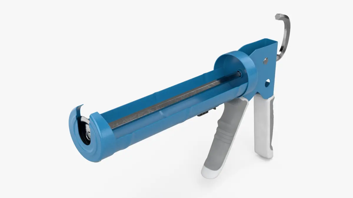 Sealant Gun with Ergonomic Handle Blue 3D model