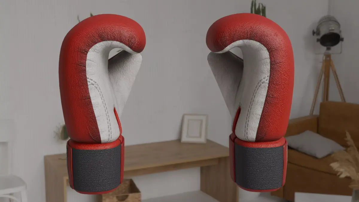 Low Poly Boxing Gloves Low-poly 3D model